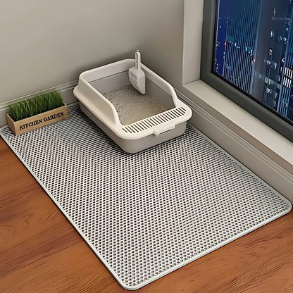 Non-Slip Waterproof Cat Litter Mat - Double Layer Wear-Resistant Filter for Pet Cleanliness