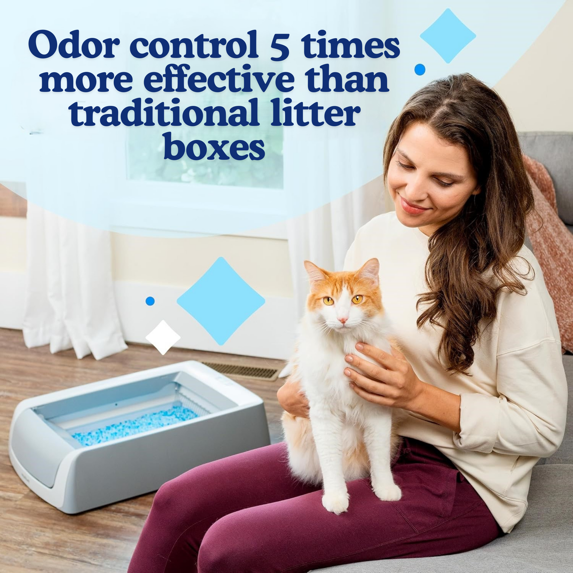 CleanPaws - Petsafe Scoopfree, Self-Cleaning Cat Litter Box, Automatic Litter Box Without Cover, Includes Disposable Crystal Litter Trays, Eliminates Odors, Health Monitoring, 2nd Generation