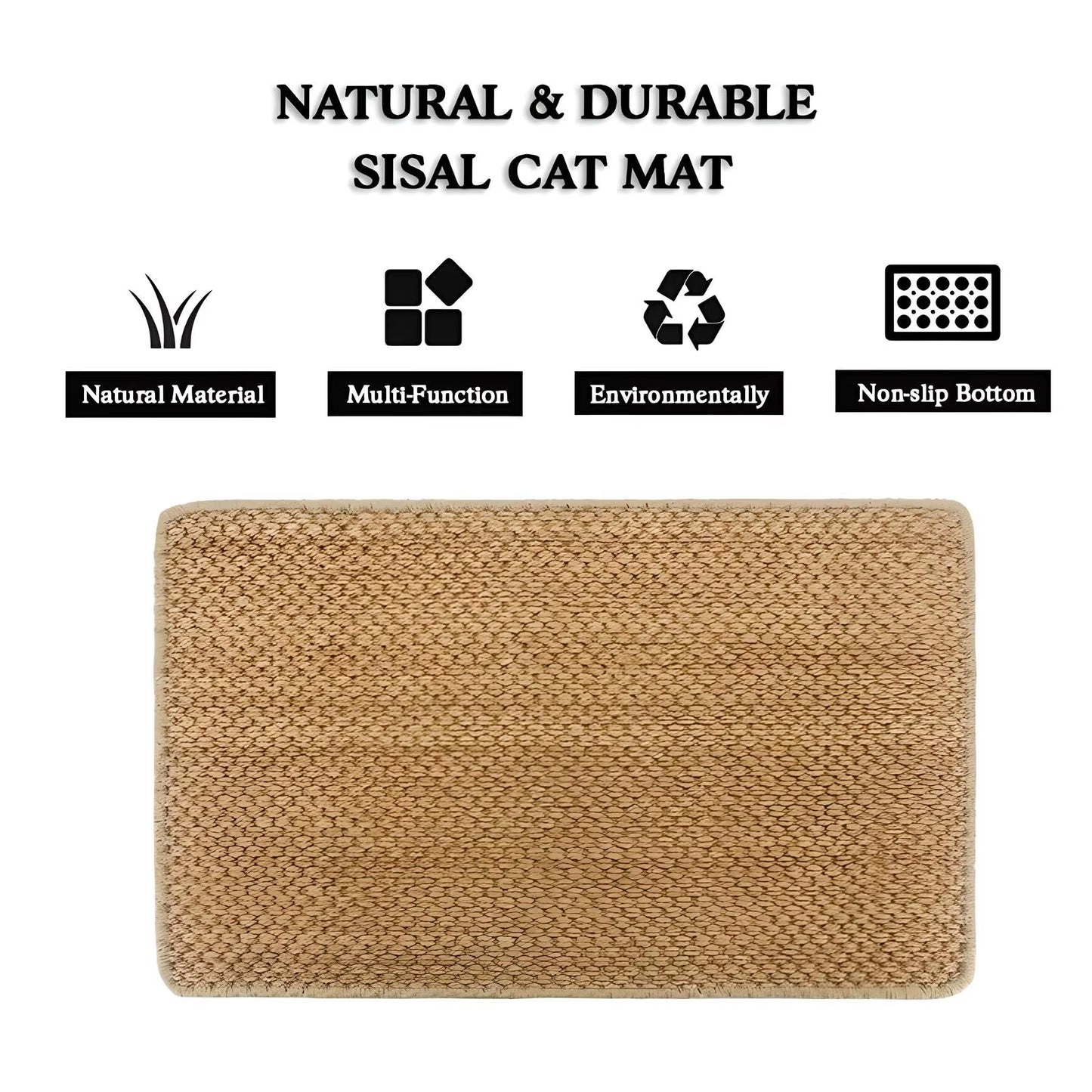 Premium Sisal Cat Scratching Mat - Ideal for Indoor Cats, Promotes Healthy Scratching Habits