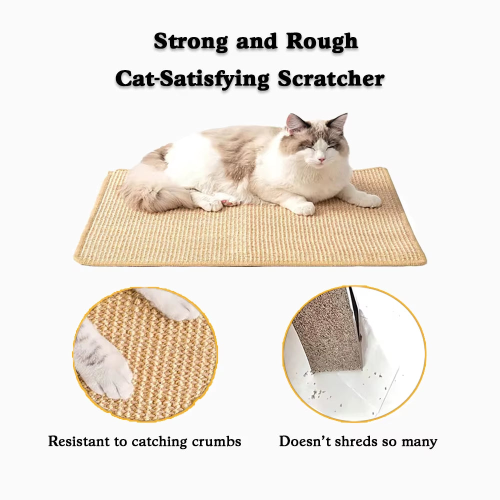 Premium Sisal Cat Scratching Mat - Ideal for Indoor Cats, Promotes Healthy Scratching Habits