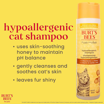 Hypoallergenic Shampoo for Cats with Shea Butter and Honey, 2Pk, 99.7% Natural Origin Formulas, Gentle Cat Shampoo