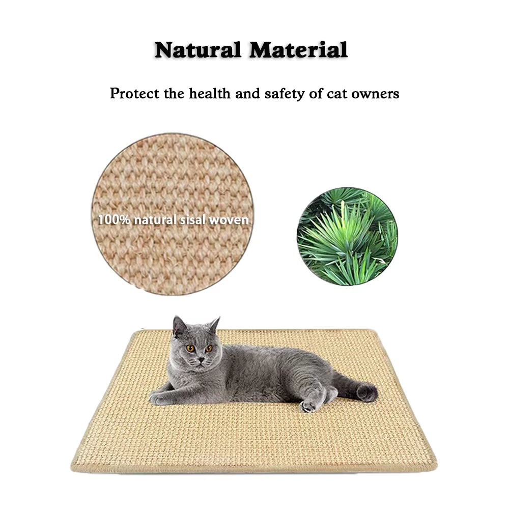 Premium Sisal Cat Scratching Mat - Ideal for Indoor Cats, Promotes Healthy Scratching Habits